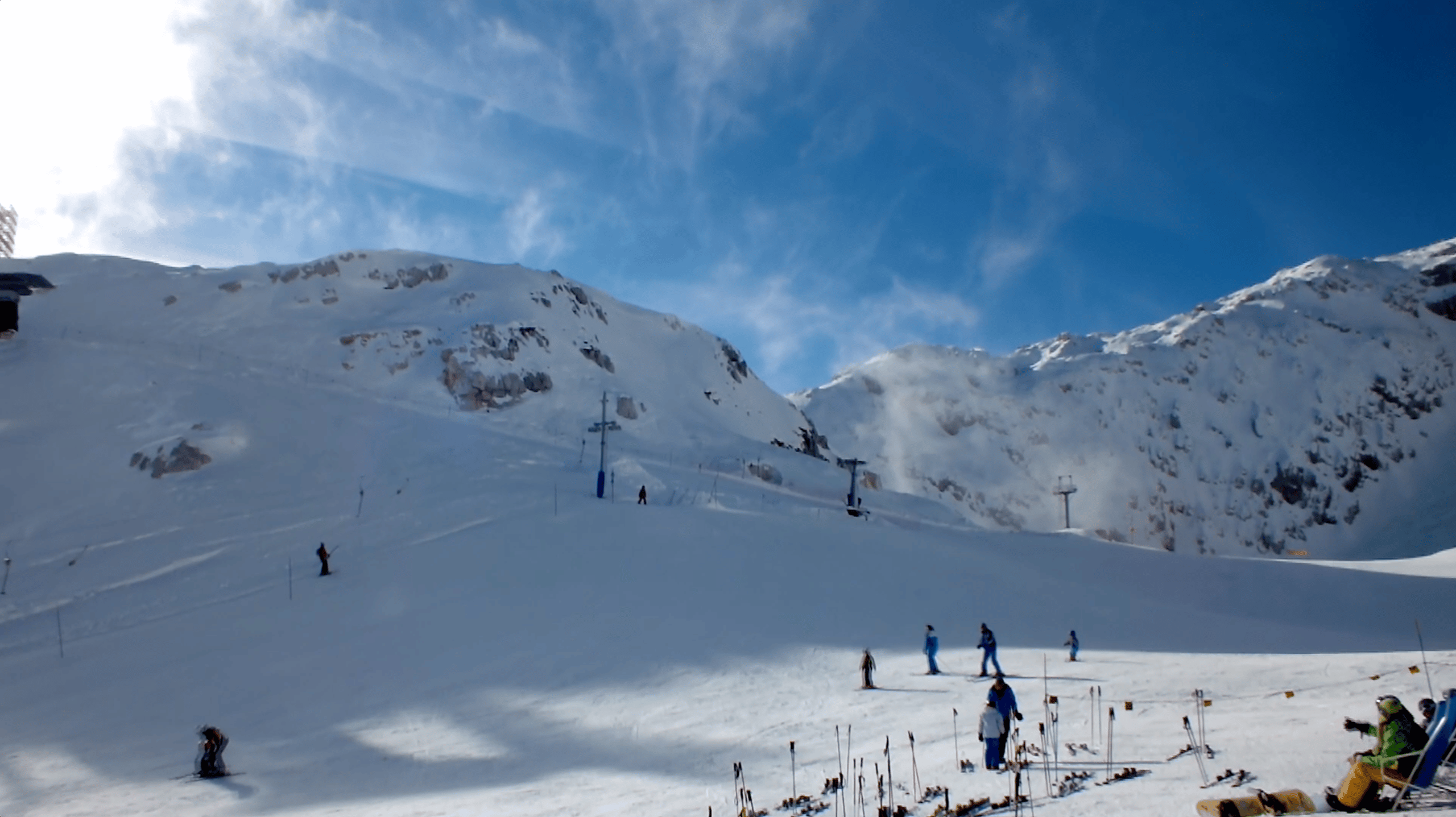 people skiing on the mountain