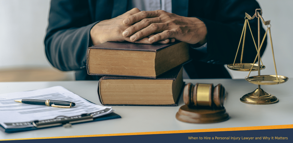 A lawyer resting his hands on top of the two law books