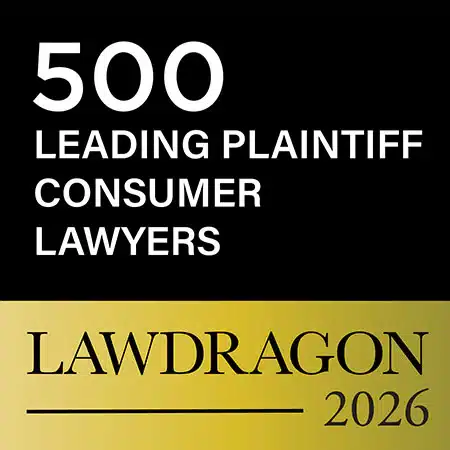 LAWDRAGON badge for 500 Leading Plaintiff Consumer Lawyers 2026.